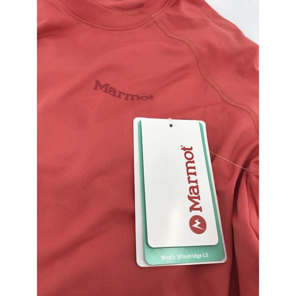 MARMOT Shirt Womens Size Large WINDRIDGE Long Sleeve UPF 50 T-Shirt Grapefruit - Picture 6 of 9